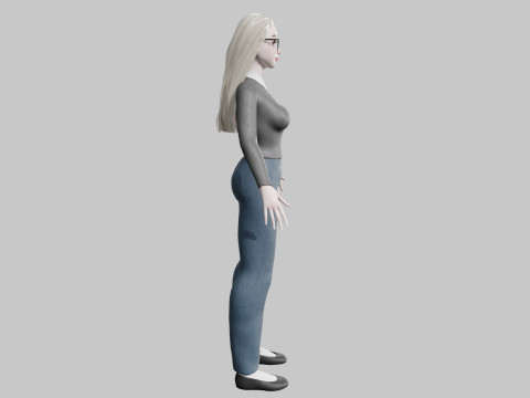 Young cute Woman V27211 3D Model