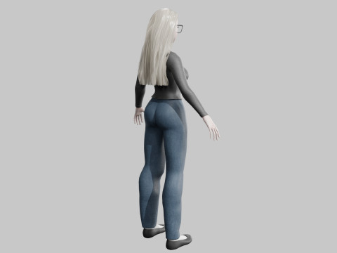 Young cute Woman V27211 3D Model