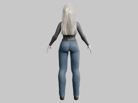 Young cute Woman V27211 3D Model