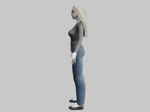 Young cute Woman V27211 3D Model