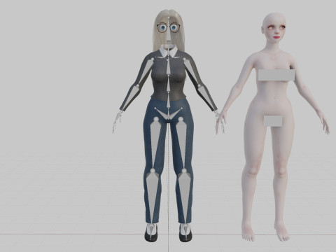 Young cute Woman V27211 3D Model