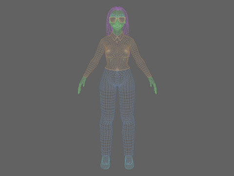 Young cute Woman V27211 3D Model