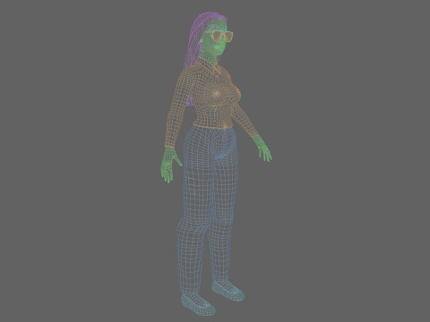 Young cute Woman V27211 3D Model