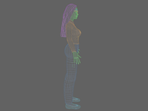 Young cute Woman V27211 3D Model