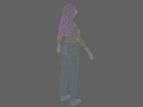 Young cute Woman V27211 3D Model