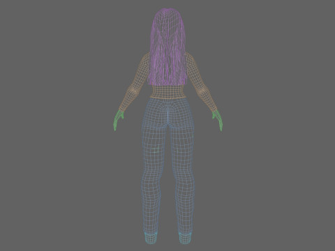Young cute Woman V27211 3D Model
