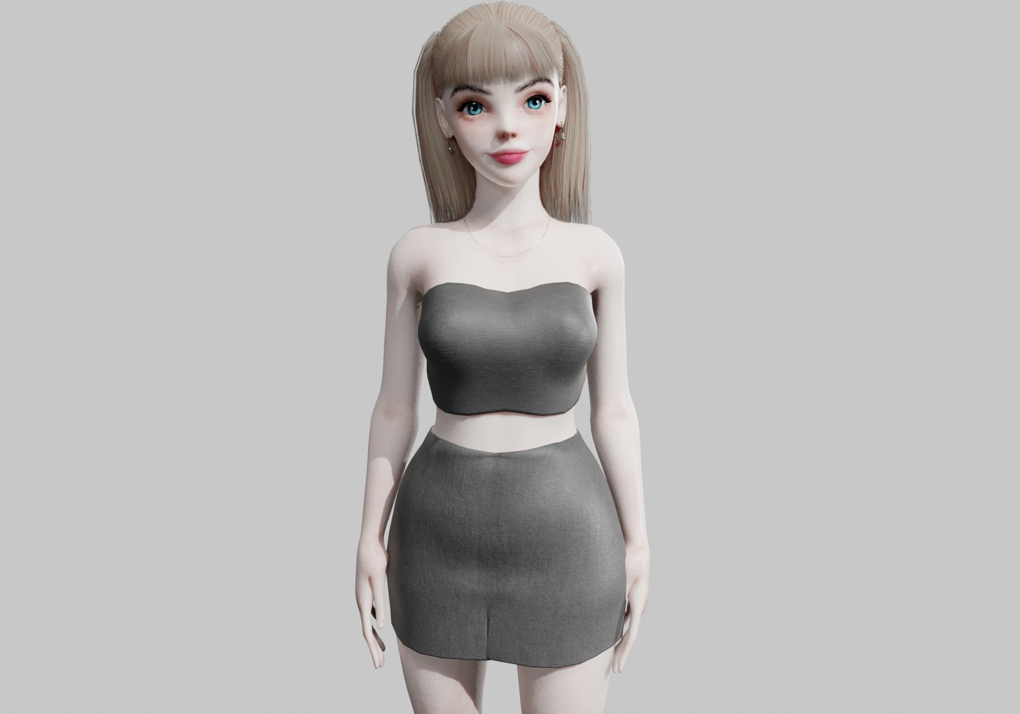 Basic Beautiful woman V22287 3D Model .c4d .max .obj .3ds .fbx .stl .blend 