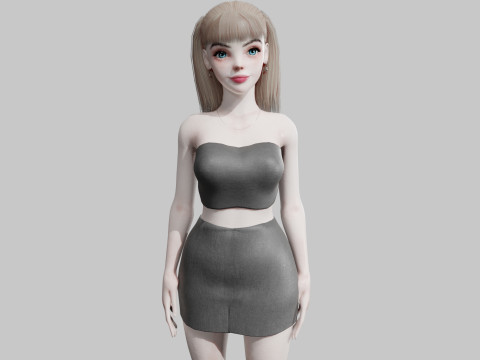 Basic Beautiful woman V22287 3D-Modell