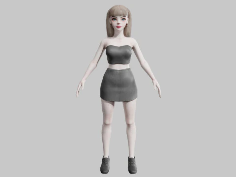 Basic Beautiful woman V22287 3D Model