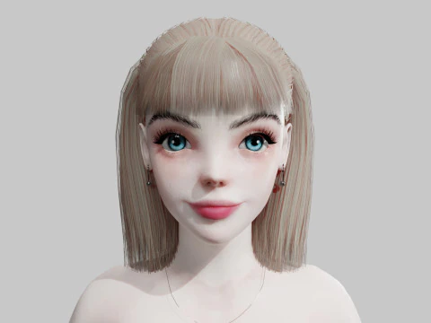 Basic Beautiful woman V22287 3D Model