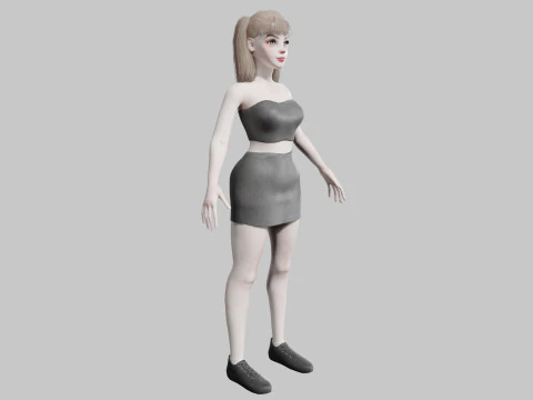 Basic Beautiful woman V22287 3D Model