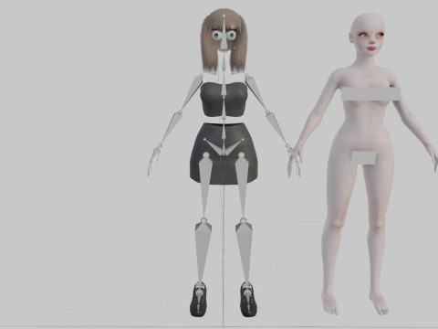 Basic Beautiful woman V22287 3D Model