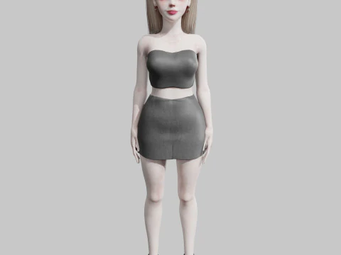 Basic Beautiful woman V22287 3D Model