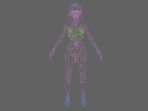 Basic Beautiful woman V22287 3D Model