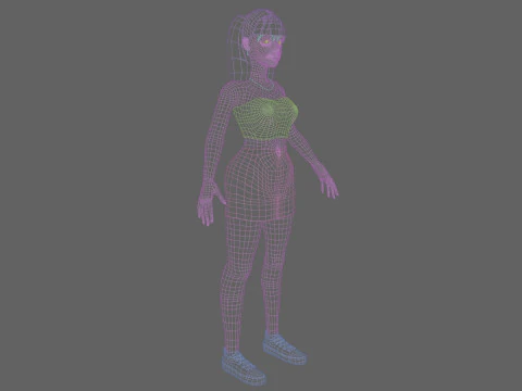 Basic Beautiful woman V22287 3D Model