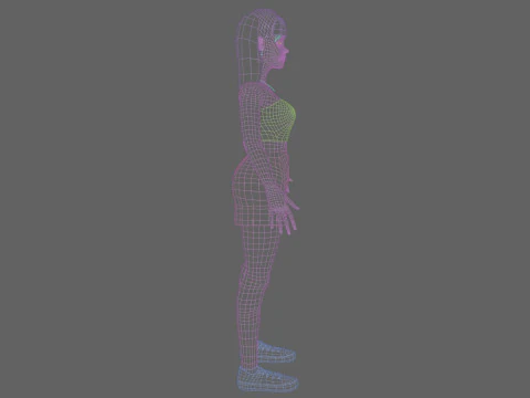 Basic Beautiful woman V22287 3D Model