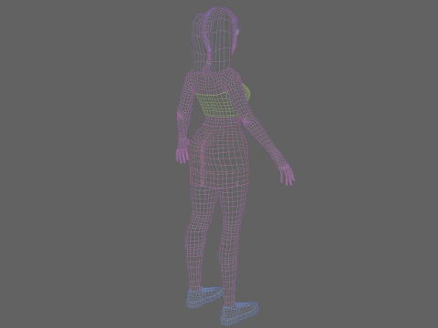 Basic Beautiful woman V22287 3D Model