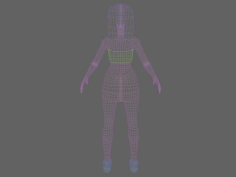 Basic Beautiful woman V22287 3D Model