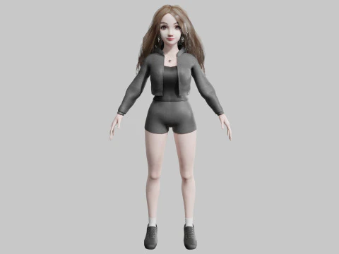 Basic classic woman V39454 3D Model