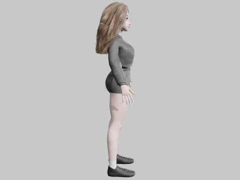 Basic classic woman V39454 3D Model