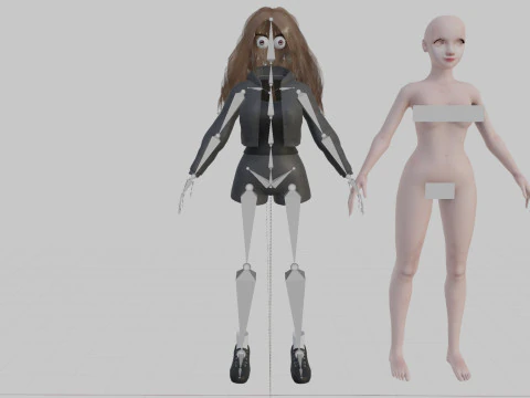 Basic classic woman V39454 3D Model