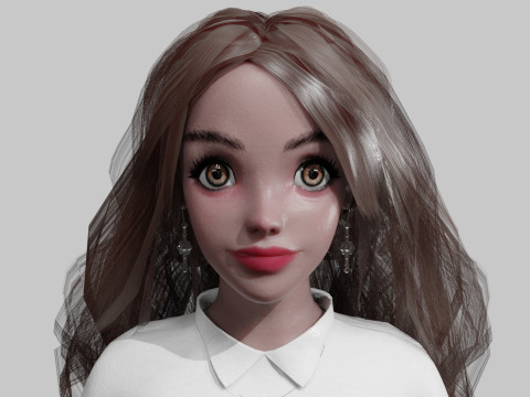 Basic cool woman V34304 Model 3D