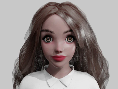 Basic cool woman V34304 3D Model