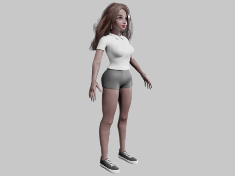 Basic cool woman V34304 Model 3D