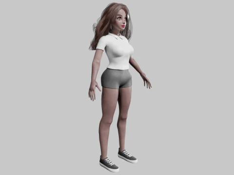 Basic cool woman V34304 3D Model