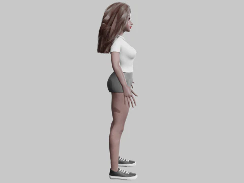 Basic cool woman V34304 3D Model