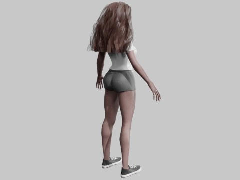 Basic cool woman V34304 Model 3D
