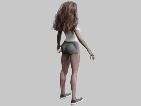 Basic cool woman V34304 3D Model