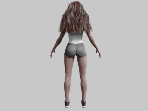Basic cool woman V34304 Model 3D