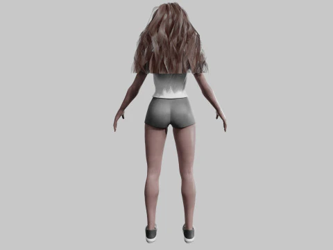 Basic cool woman V34304 3D Model