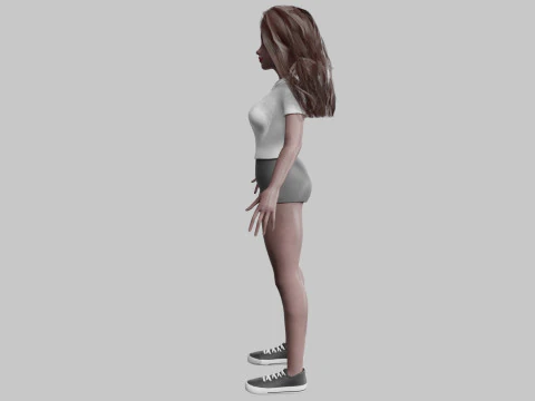 Basic cool woman V34304 3D Model