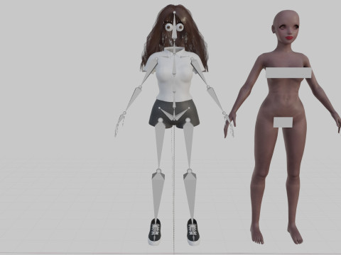 Basic cool woman V34304 Model 3D