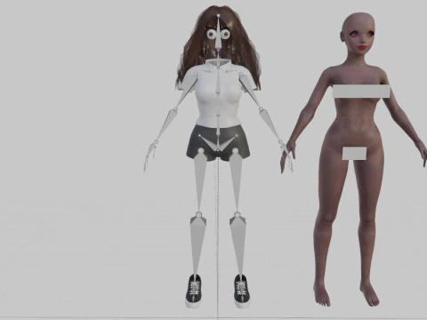 Basic cool woman V34304 3D Model