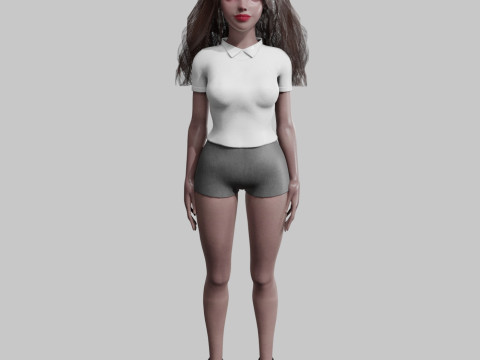 Basic cool woman V34304 Model 3D