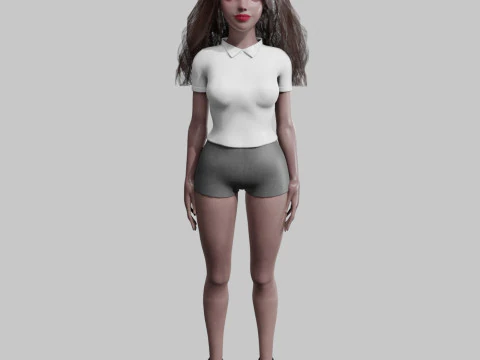 Basic cool woman V34304 3D Model