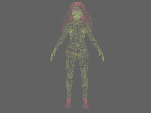 Basic cool woman V34304 Model 3D
