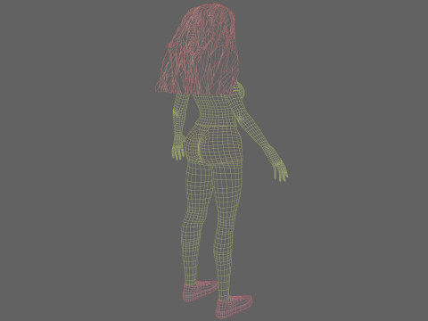 Basic cool woman V34304 Model 3D