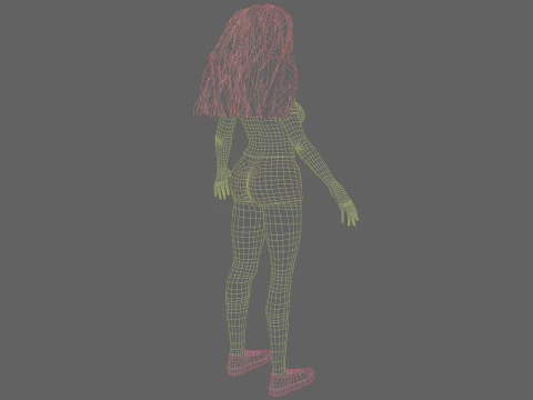 Basic cool woman V34304 3D Model