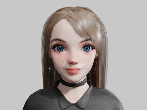 Basic cute Woman V36032 Model 3D