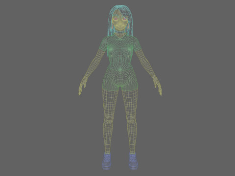Basic cute Woman V36032 Model 3D