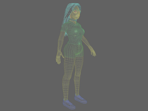 Basic cute Woman V36032 Model 3D