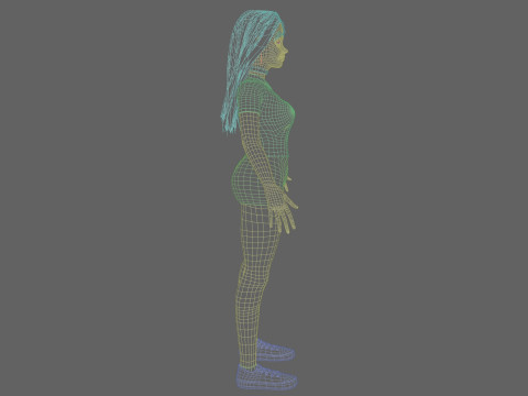 Basic cute Woman V36032 Model 3D