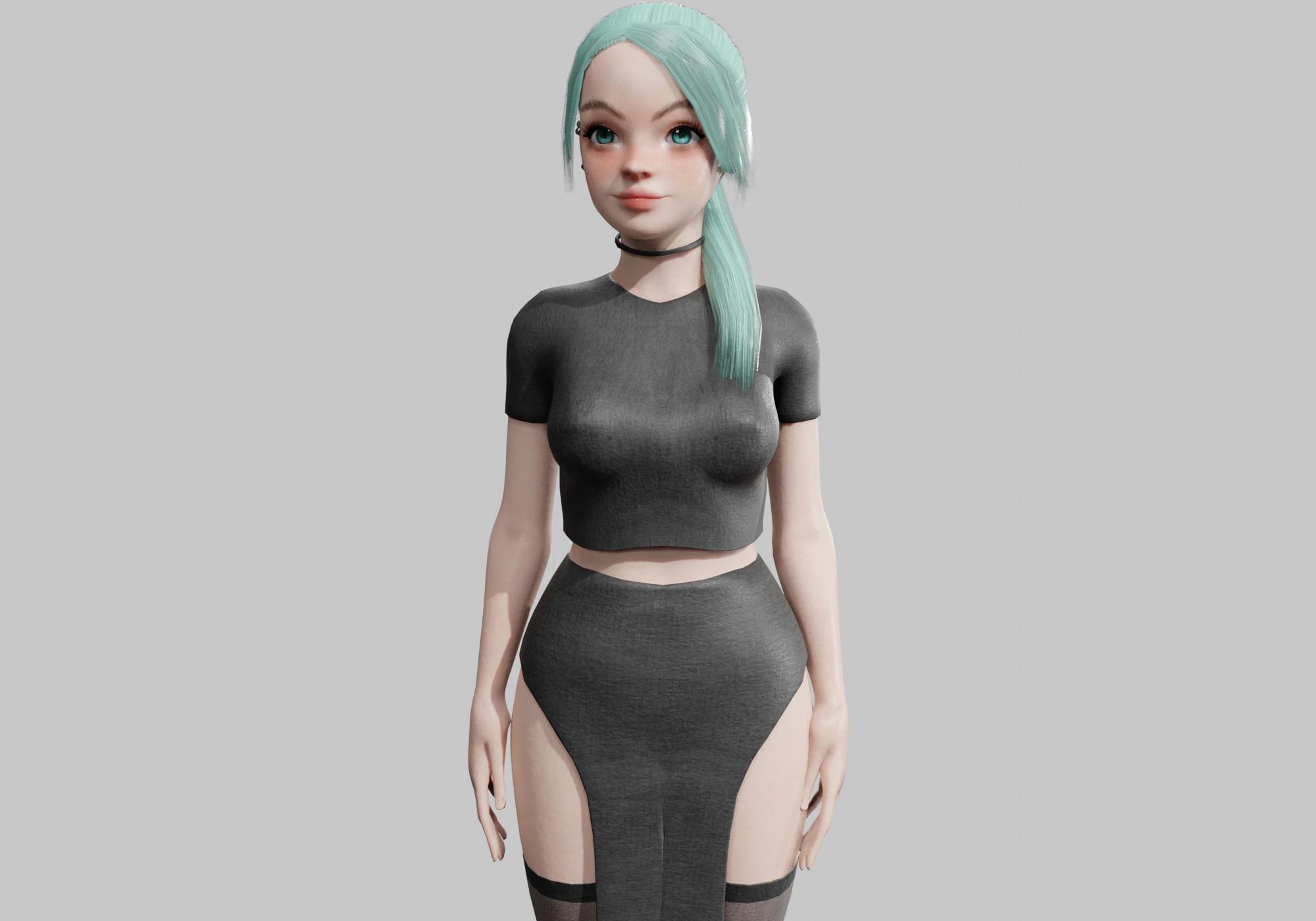 Basic Standard woman V22320 3D Model .c4d .max .obj .3ds .fbx .stl .blend 