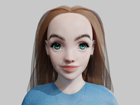 Basic sweet Woman V33653 3D 모델