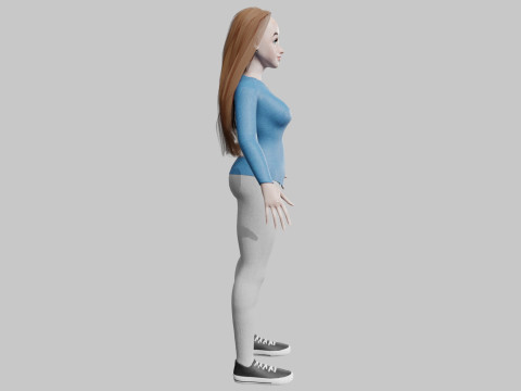 Basic sweet Woman V33653 3D 모델