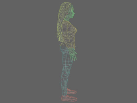 Basic sweet Woman V33653 3D 모델